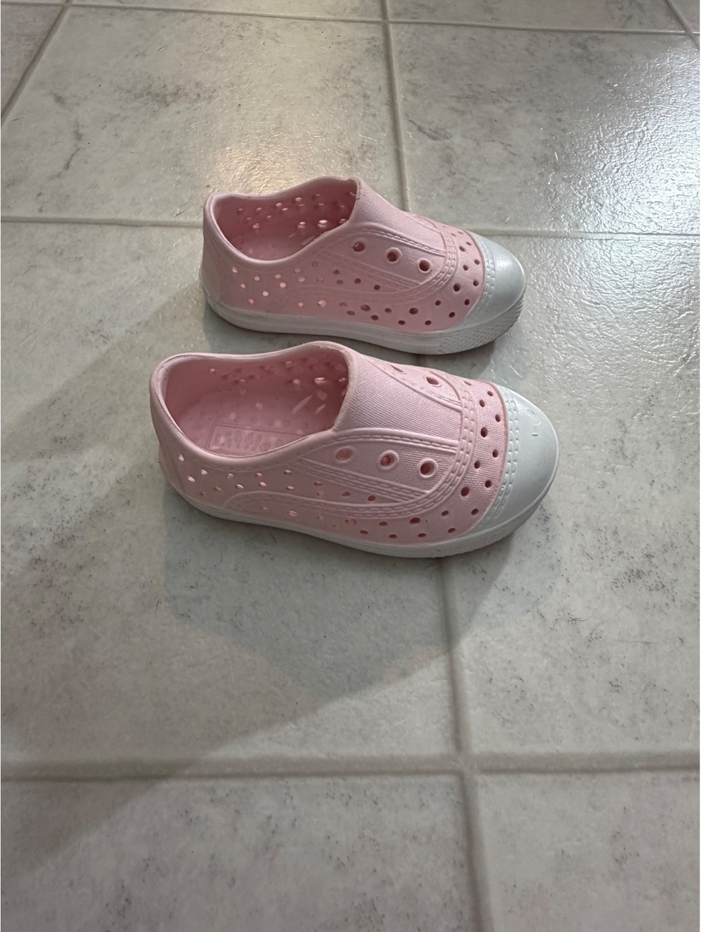 Pink slip-on clogs
